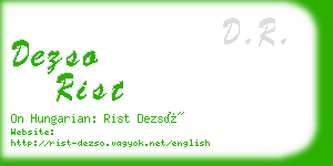 dezso rist business card